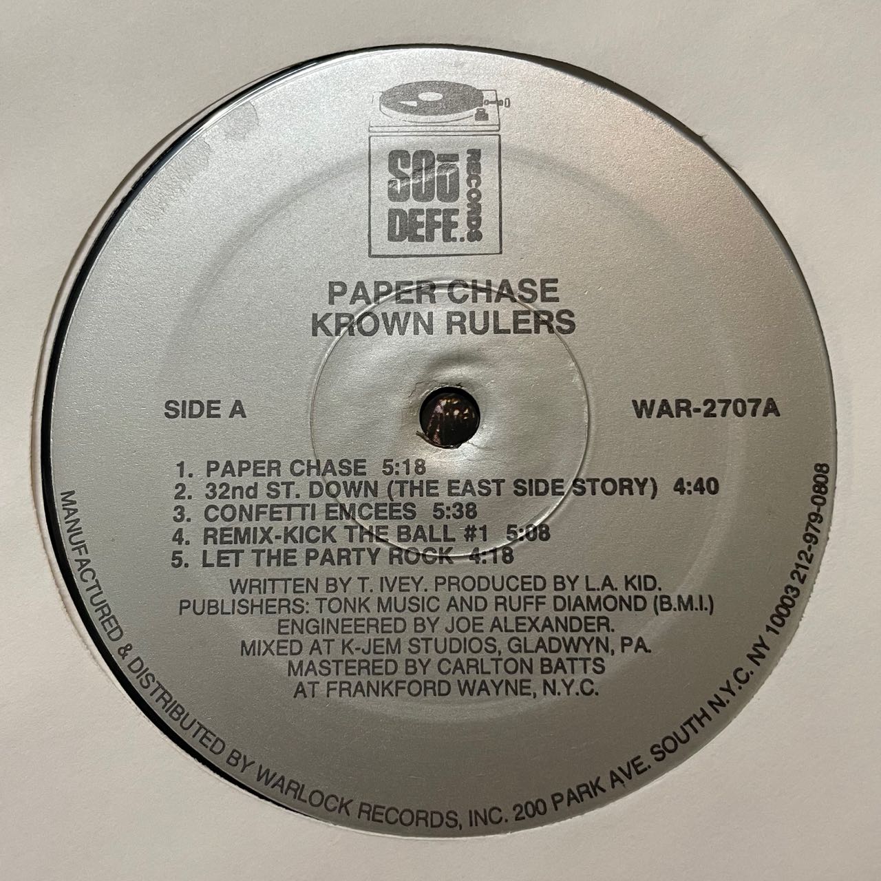 PAPER CHASE/KROWN RULERS/中古レコード通販 SOUL CLAP（ソウル