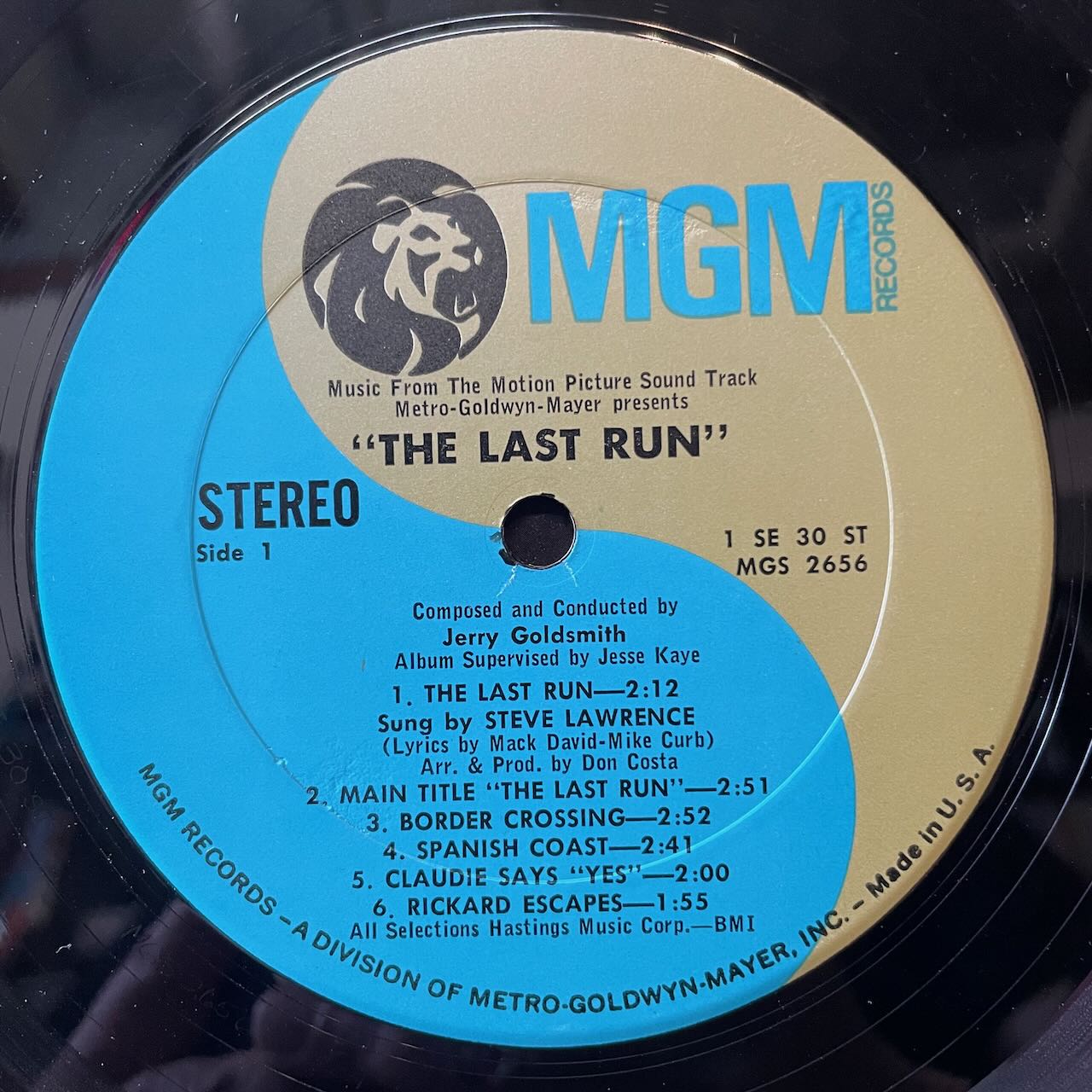 THE LAST RUN/O.S.T (JERRY GOLDSMITH)/中古レコード通販 SOUL CLAP（ソウルクラップ）