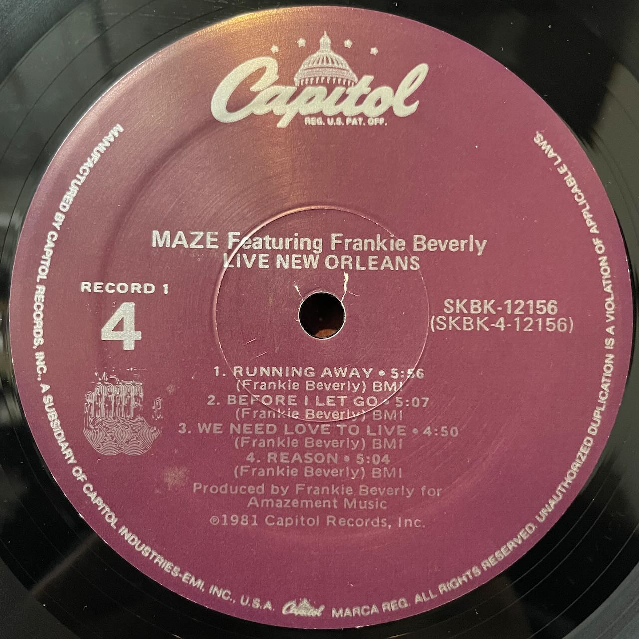 LIVE IN NEW ORLEANS/MAZE FEATURING FRANKIE BEVERLY/中古